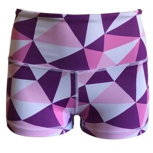 Purple Geometric Booty Short